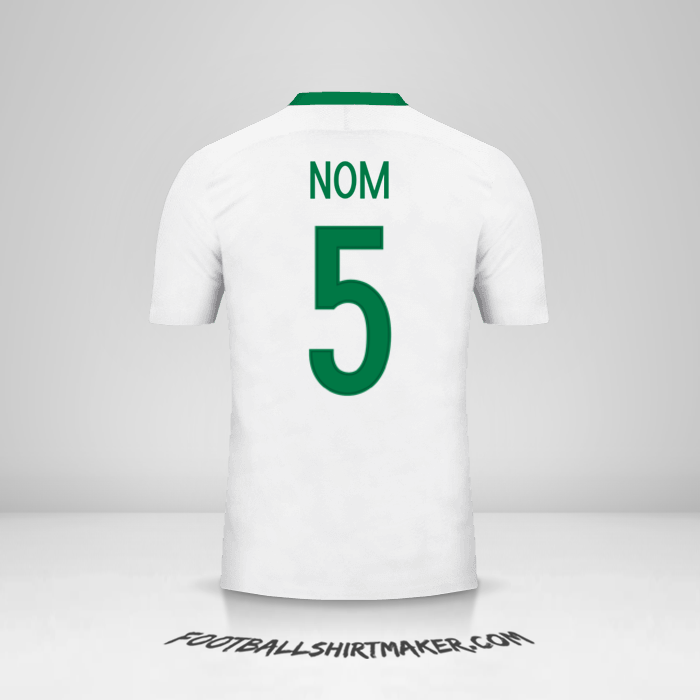 Maillot Nigéria 2016/17 Extérieur -  nom - 5