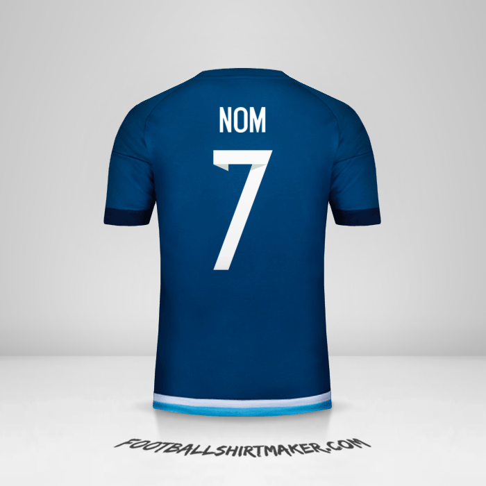 Maillot Argentine 2016 Extérieur -  nom - 7