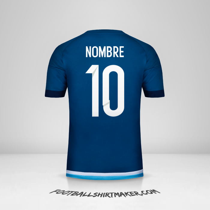 Jersey Argentina 2016 Visita -  nombre - 10