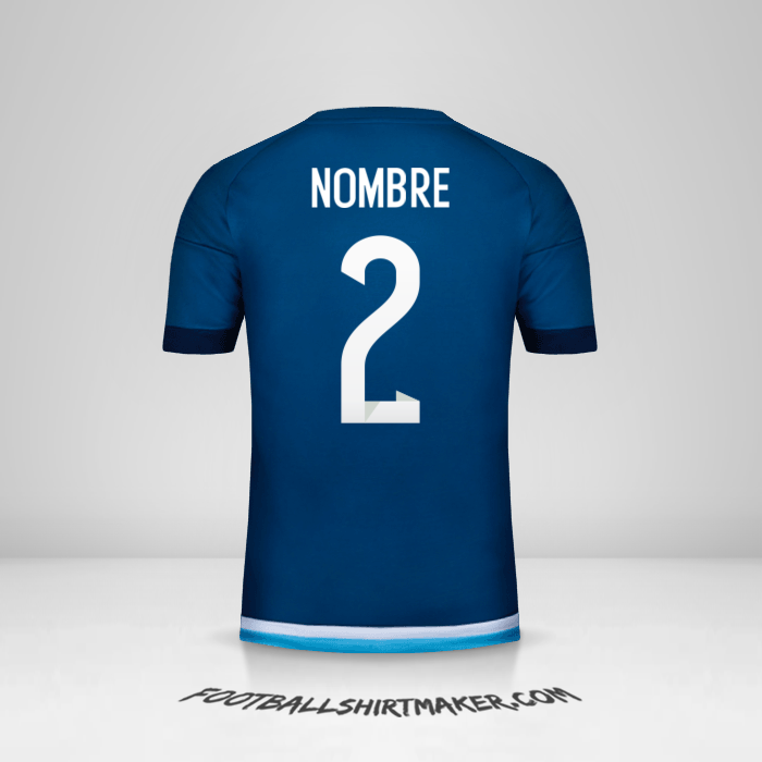 Camiseta Argentina 2016 Visita -  nombre - 2