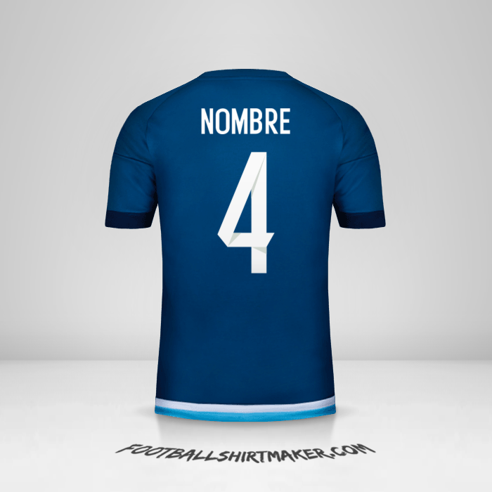 Camiseta Argentina 2016 Visita -  nombre - 4