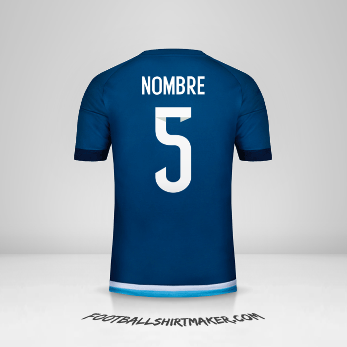 Camiseta Argentina 2016 Visita -  nombre - 5