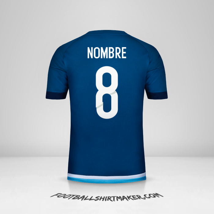 Jersey Argentina 2016 Visita -  nombre - 8