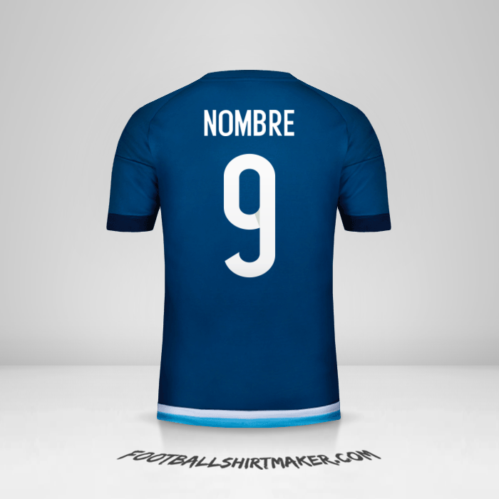 Camiseta Argentina 2016 Visita -  nombre - 9