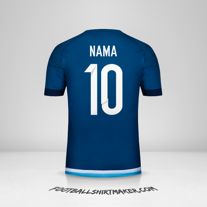 Jersey Argentina 2016 Alternatif -  nama - 10
