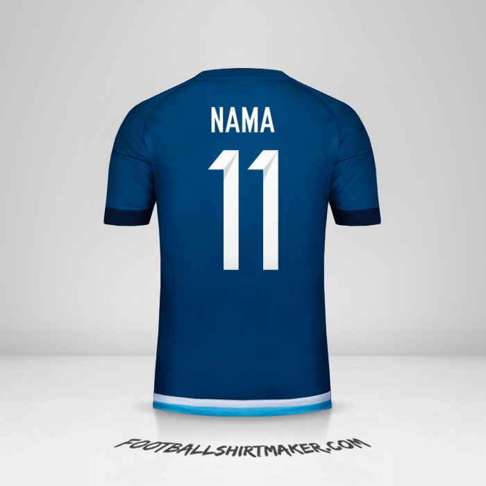 Jersey Argentina 2016 Alternatif -  nama - 11