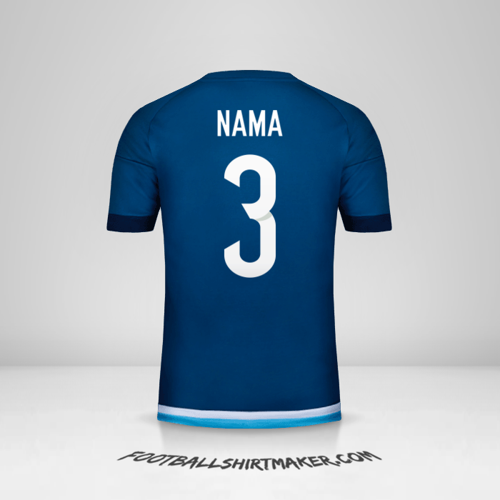 Jersey Argentina 2016 Alternatif -  nama - 3