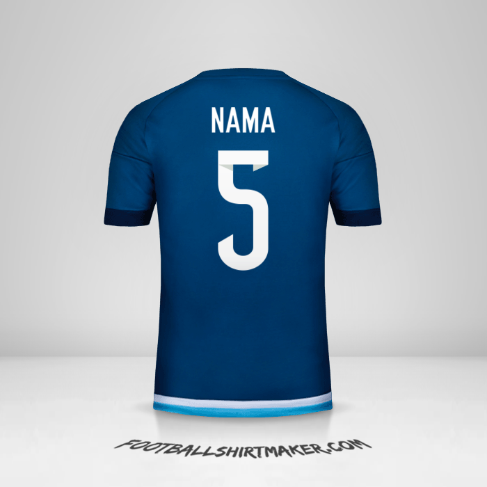 Jersey Argentina 2016 Alternatif -  nama - 5