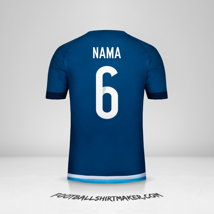 Jersey Argentina 2016 Alternatif -  nama - 6