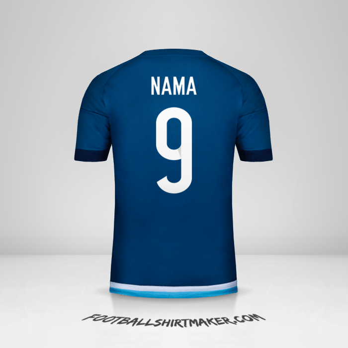 Jersey Argentina 2016 Alternatif -  nama - 9