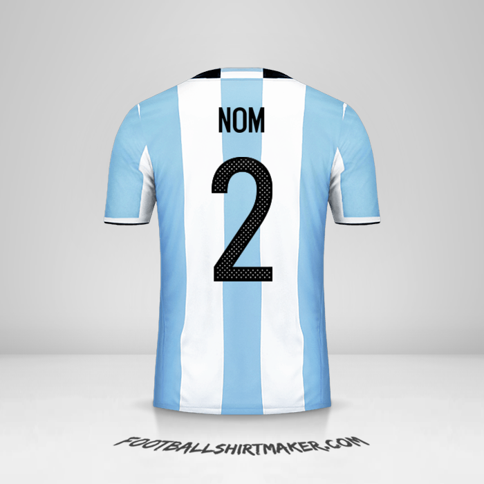 Maillot Argentine 2016 -  nom - 2