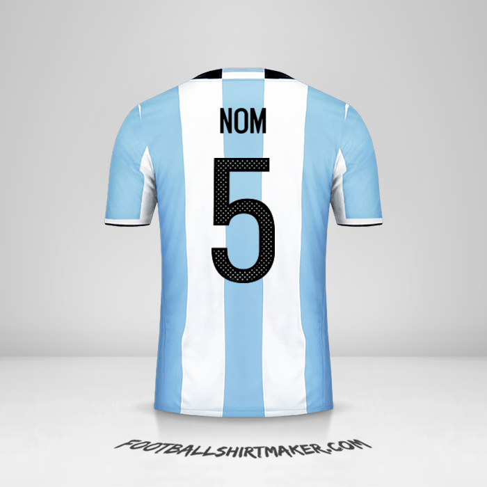 Maillot Argentine 2016 -  nom - 5