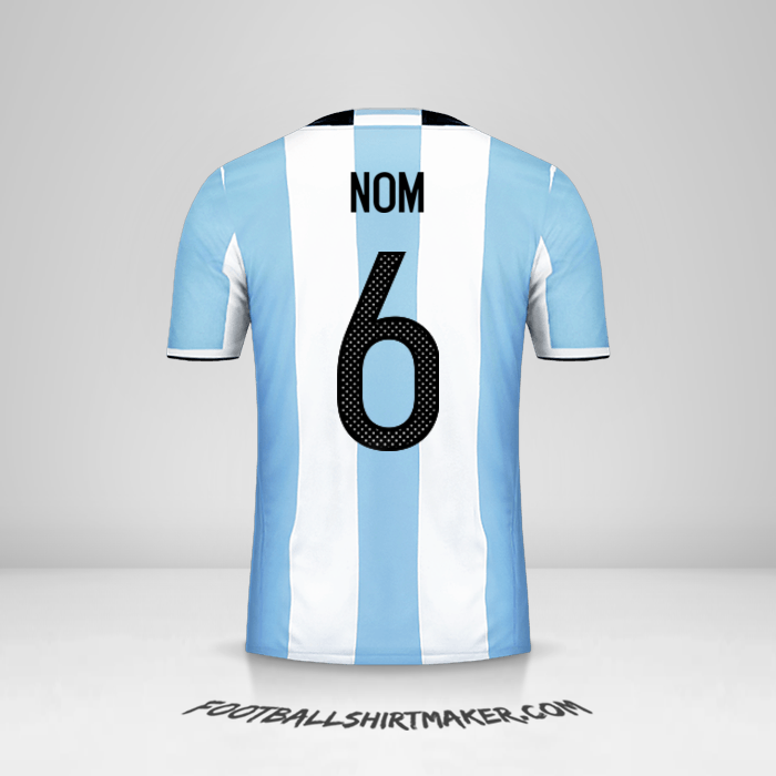 Maillot Argentine 2016 -  nom - 6