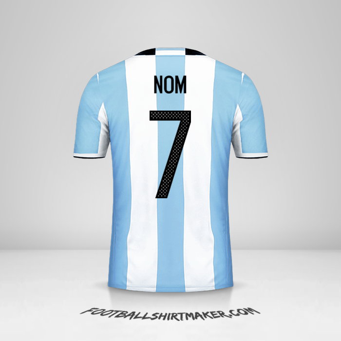 Maillot Argentine 2016 -  nom - 7