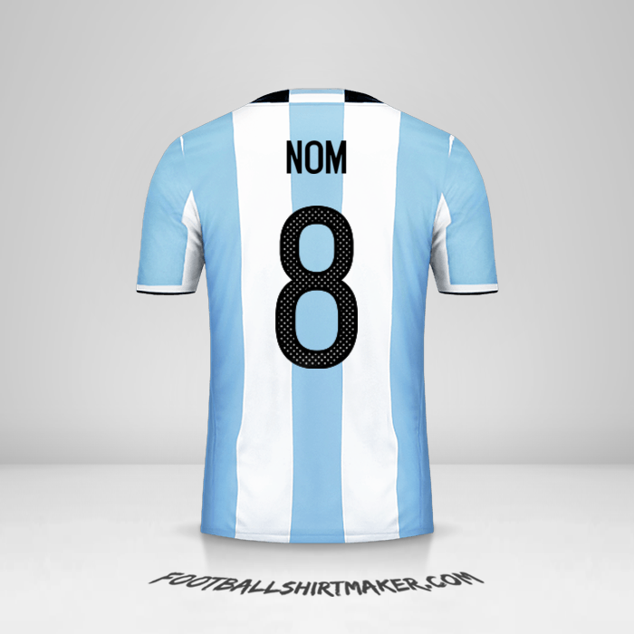 Maillot Argentine 2016 -  nom - 8