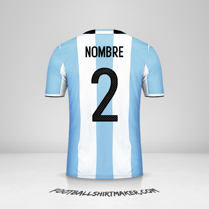 Jersey Argentina 2016 -  nombre - 2