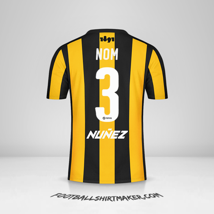 Maillot Peñarol 2016/17 -  nom - 3
