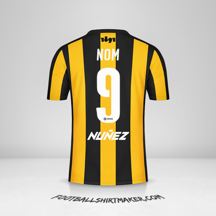 Maillot Peñarol 2016/17 -  nom - 9