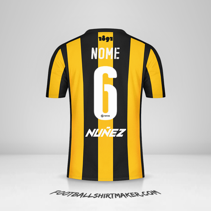Camisa Peñarol 2016/17 -  nome - 6
