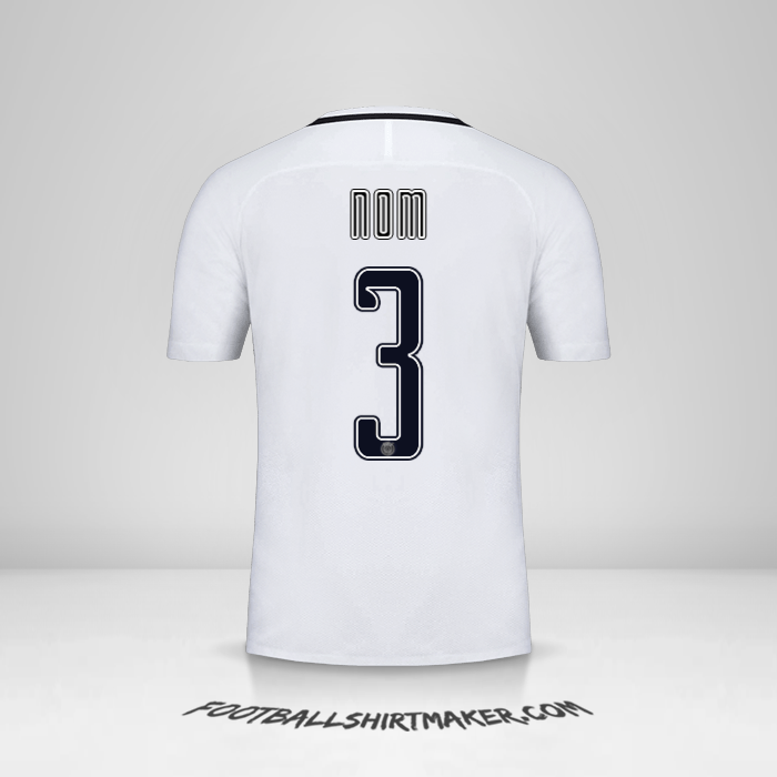 Maillot Paris Saint Germain Cup 2016/17 Troisième -  nom - 3