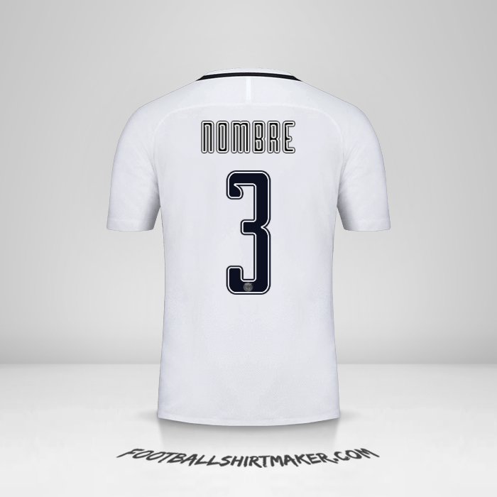 Jersey Paris Saint Germain Cup 2016/17 Tercera -  nombre - 3