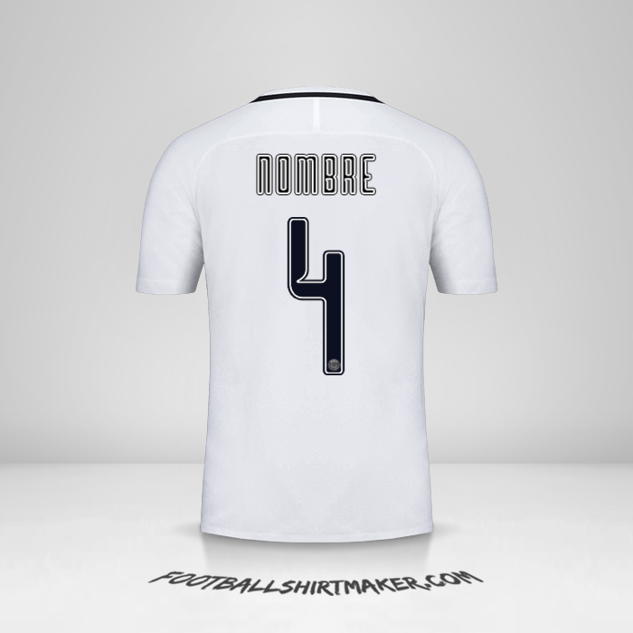 Jersey Paris Saint Germain Cup 2016/17 Tercera -  nombre - 4