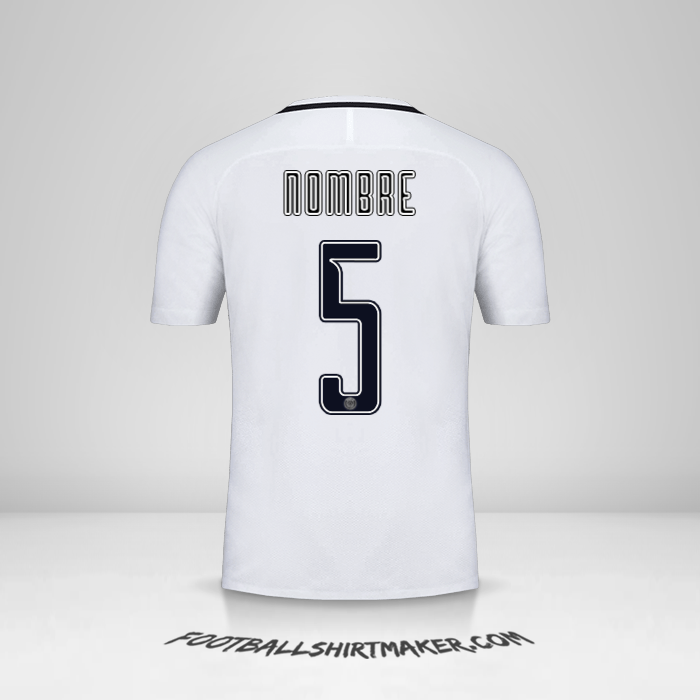Jersey Paris Saint Germain Cup 2016/17 Tercera -  nombre - 5