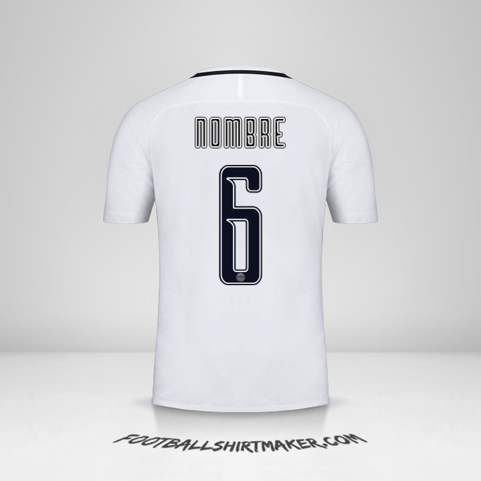 Camiseta Paris Saint Germain Cup 2016/17 Tercera -  nombre - 6