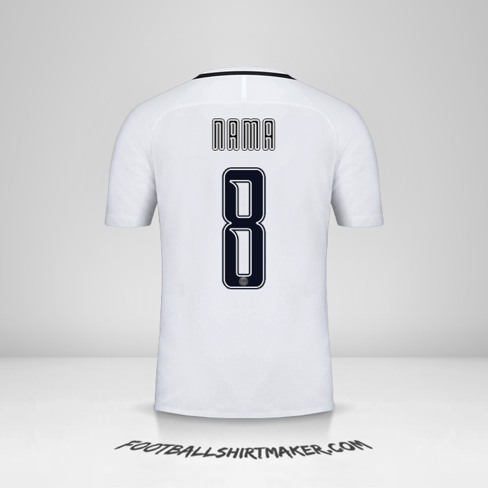 Jersey Paris Saint Germain Cup 2016/17 Ketiga -  nama - 8