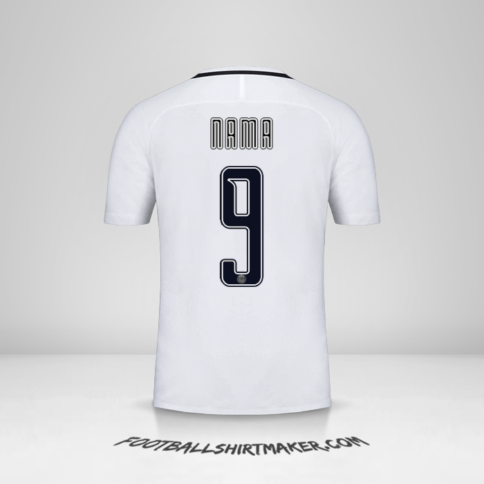Jersey Paris Saint Germain Cup 2016/17 Ketiga -  nama - 9