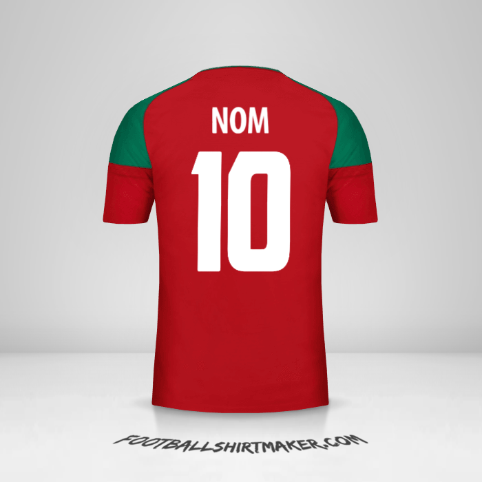 Maillot Maroc 2017 -  nom - 10