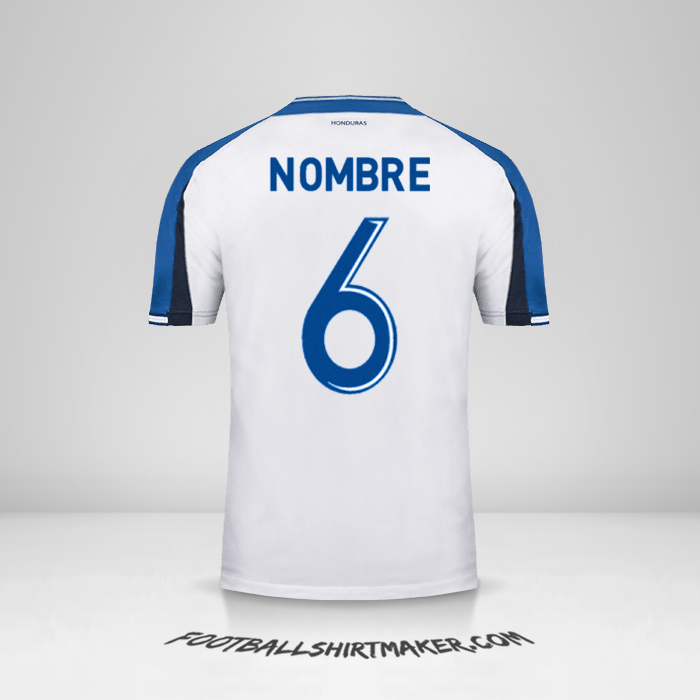 Jersey Honduras 2016/17 -  nombre - 6