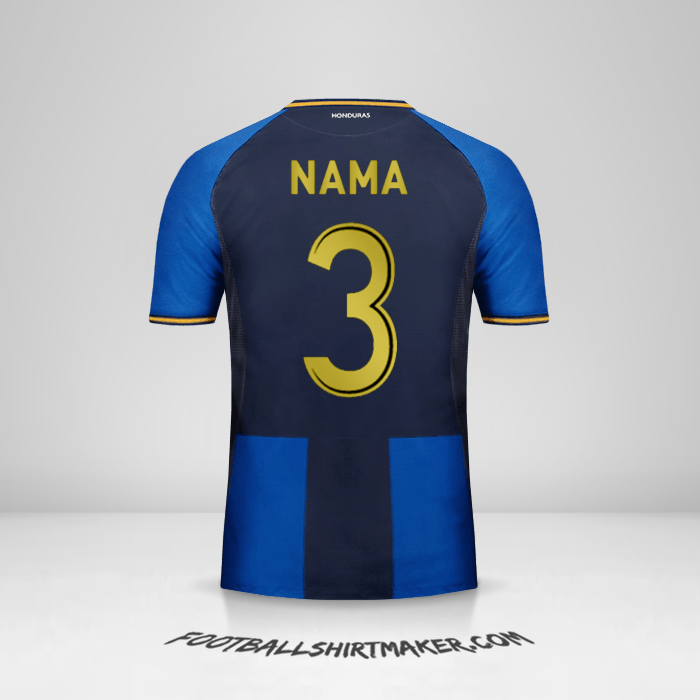 Jersey Honduras 2016/17 Ketiga -  nama - 3