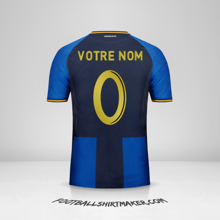 Maillot Honduras 2016/17 III -  votre nom - 0