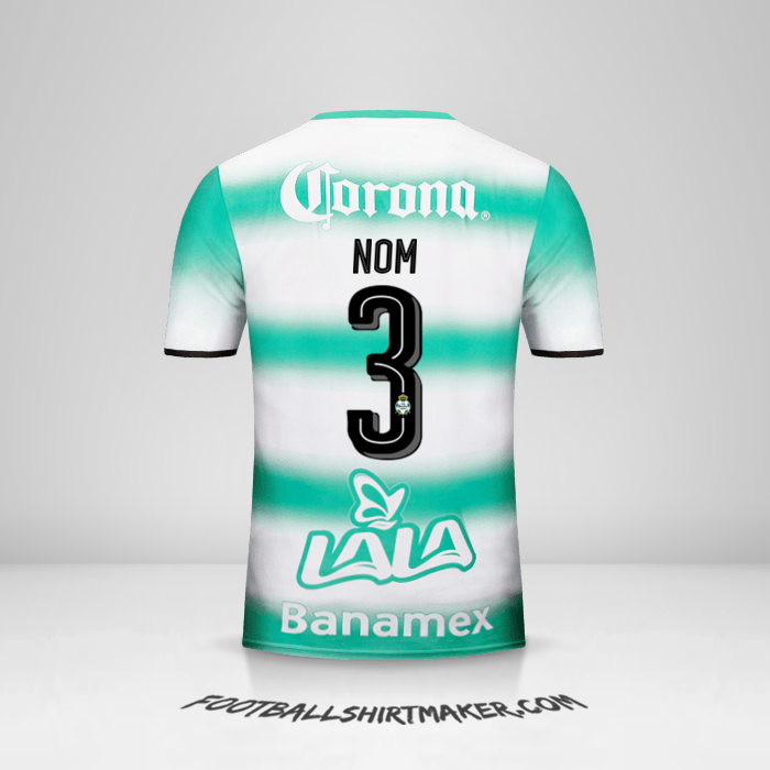 Maillot Santos Laguna 2016/17 -  nom - 3