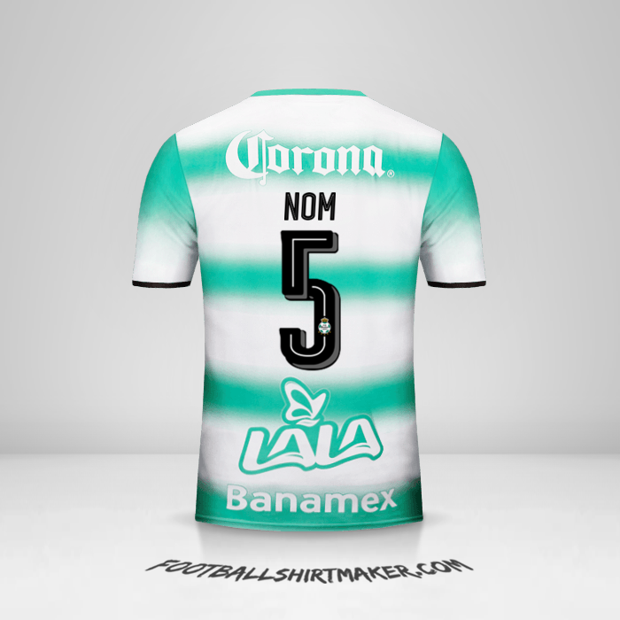 Maillot Santos Laguna 2016/17 -  nom - 5