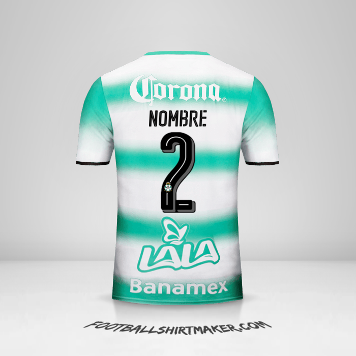 Jersey Santos Laguna 2016/17 -  nombre - 2