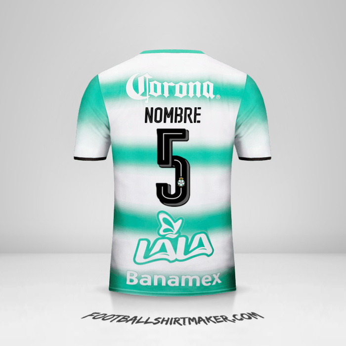 Jersey Santos Laguna 2016/17 -  nombre - 5