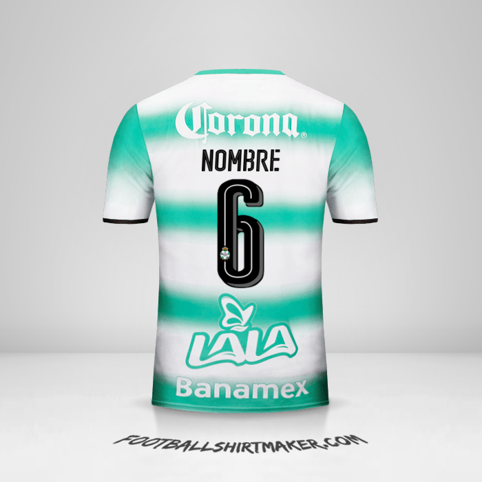 Jersey Santos Laguna 2016/17 -  nombre - 6