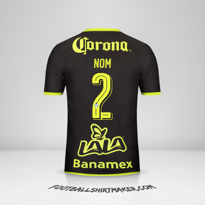 Maillot Santos Laguna 2016/17 Extérieur -  nom - 2