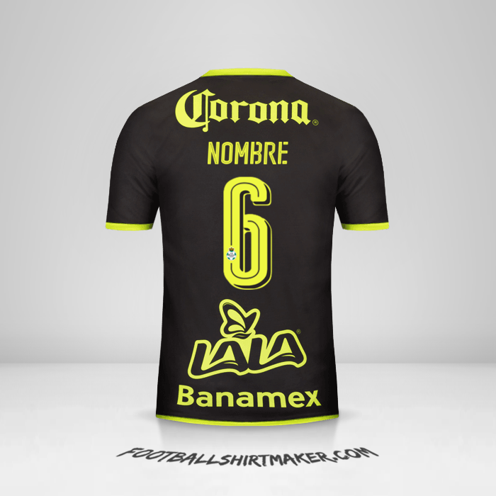 Camiseta Santos Laguna 2016/17 Visita -  nombre - 6
