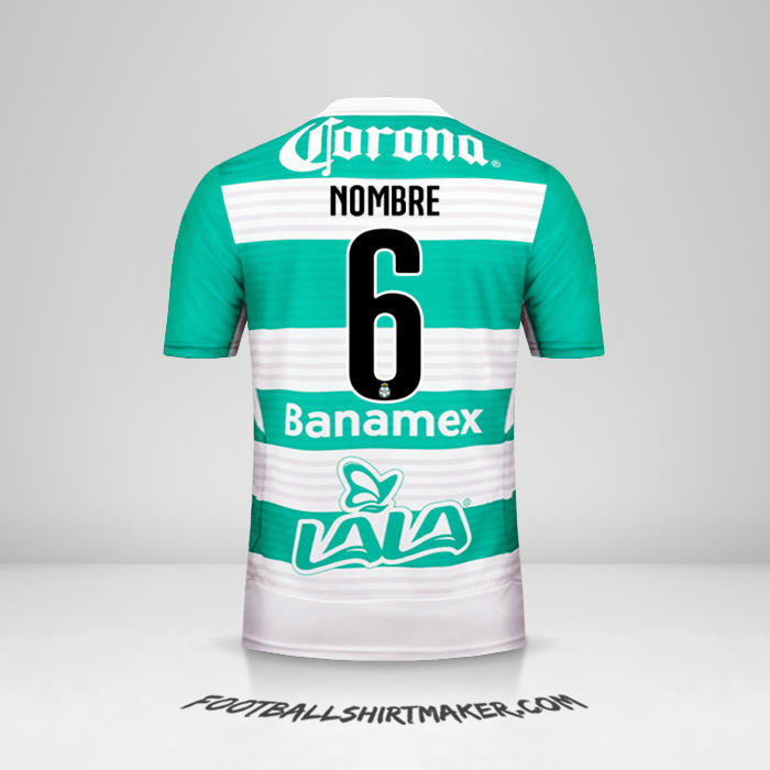 Jersey Santos Laguna 2015/16 -  nombre - 6