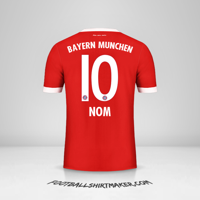 Maillot FC Bayern Munchen 2017/18 -  nom - 10