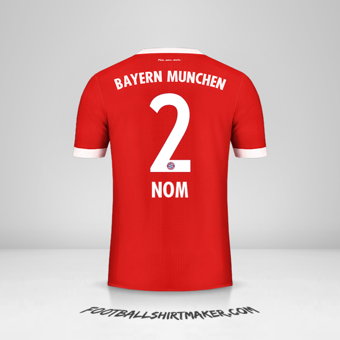 Maillot FC Bayern Munchen 2017/18 -  nom - 2