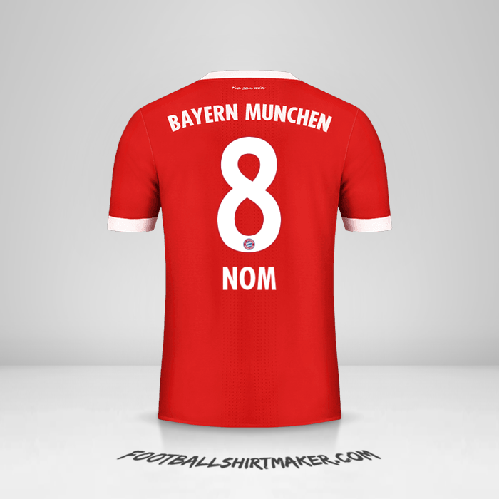 Maillot FC Bayern Munchen 2017/18 -  nom - 8