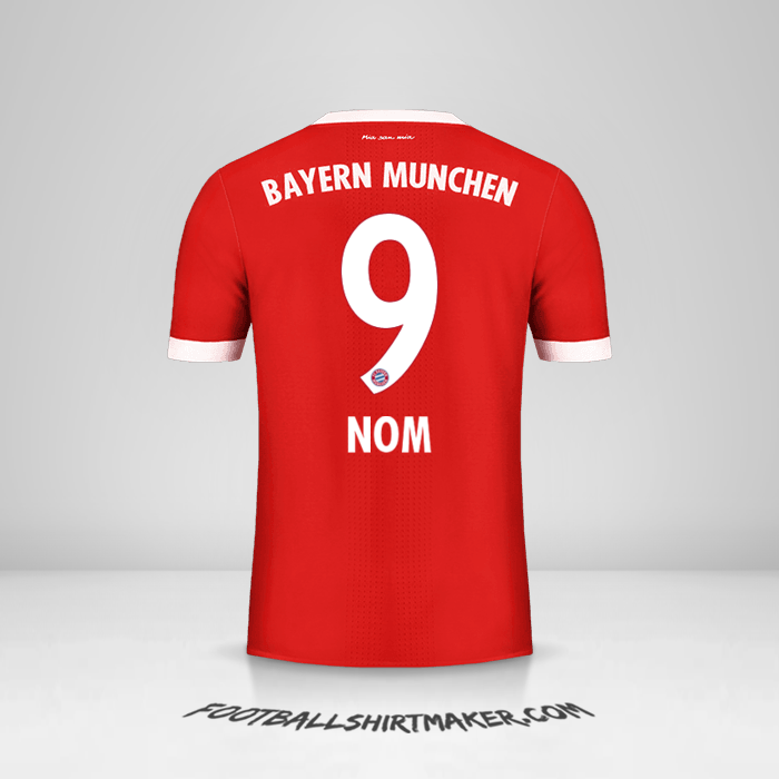 Maillot FC Bayern Munchen 2017/18 -  nom - 9