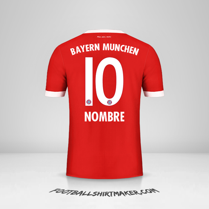Jersey FC Bayern Munchen 2017/18 -  nombre - 10