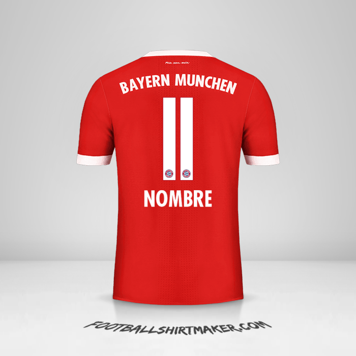 Jersey FC Bayern Munchen 2017/18 -  nombre - 11