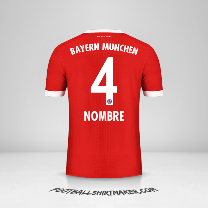 Jersey FC Bayern Munchen 2017/18 -  nombre - 4
