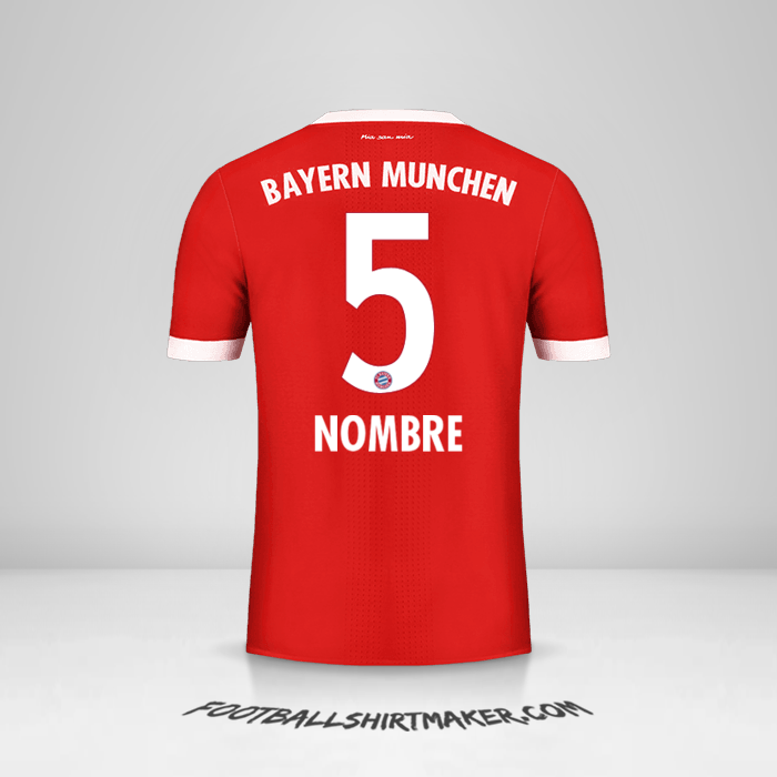 Jersey FC Bayern Munchen 2017/18 -  nombre - 5